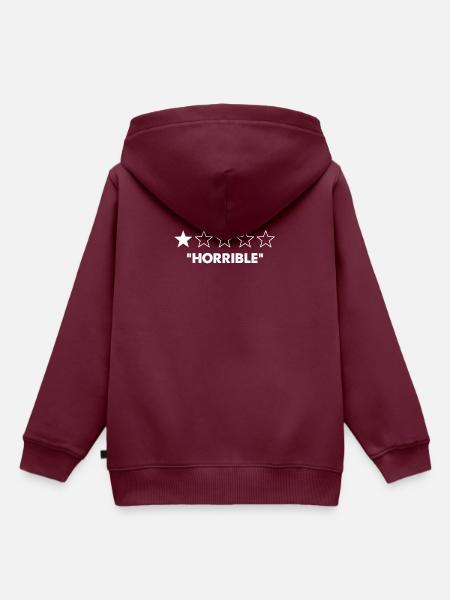 Schrecklich - Kinder Premium Organic Hoodie - Burgunderrot