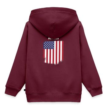 Voter Schauspielerin - Kinder Premium Organic Hoodie - Burgunderrot - Hinten - AI Model Kid Female (0cm)