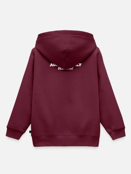 aggressiv demokratisch - Kinder Premium Organic Hoodie - Burgunderrot