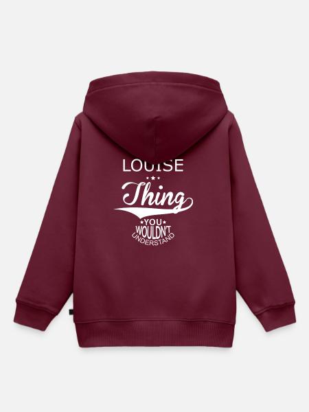 Louise - Kinder Premium Organic Hoodie - Burgunderrot