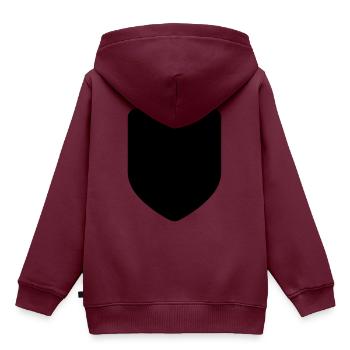 SHAPES FORMEN CLEAN - Kinder Premium Organic Hoodie - Burgunderrot - Hinten - AI Model Kid Female (0cm)