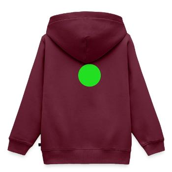 Grüner Punkt - Kinder Premium Organic Hoodie - Burgunderrot - Hinten - AI Model Kid Female (0cm)
