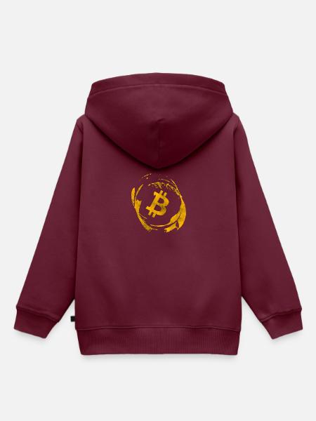 Bitcoin - Kinder Premium Organic Hoodie - Burgunderrot