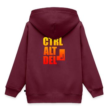 Computer - Kinder Premium Organic Hoodie - Burgunderrot - Hinten - AI Model Kid Female (0cm)