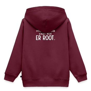 Informatiker Admin EDV - Kinder Premium Organic Hoodie - Burgunderrot - Hinten - AI Model Kid Female (0cm)