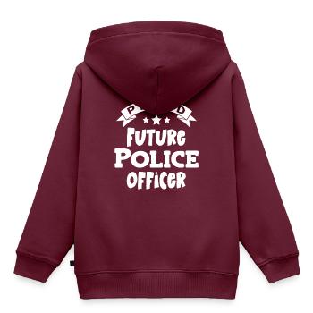 Nachwuchs Polizist Nachwuchs Polizistin Polizeiaut - Kinder Premium Organic Hoodie - Burgunderrot - Hinten - AI Model Kid Female (0cm)