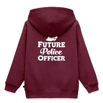 Nachwuchs Polizist Nachwuchs Polizistin Polizeiaut - Kinder Premium Organic Hoodie - Burgunderrot - Hinten - AI Model Kid Female (0cm)