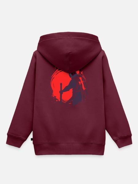 Ritter - Kinder Premium Organic Hoodie - Burgunderrot