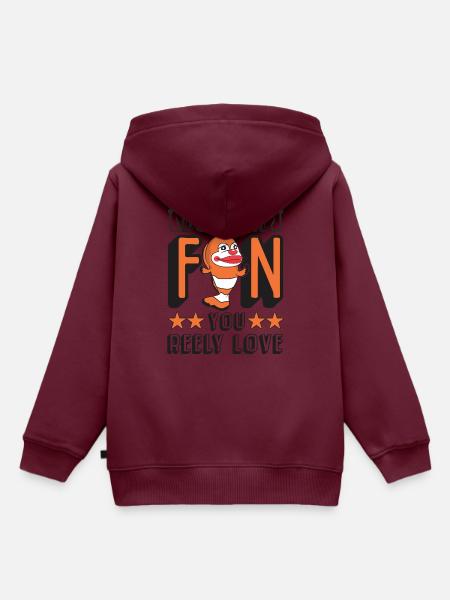 Fun Clownfish - Kinder Premium Organic Hoodie - Burgunderrot