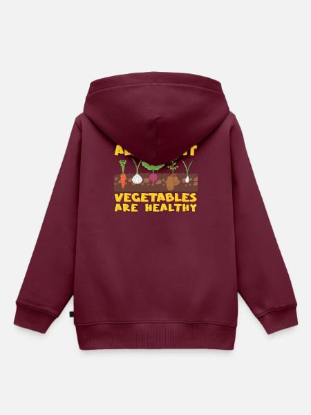 Kleingartengemüse ist gesund - Kinder Premium Organic Hoodie - Burgunderrot
