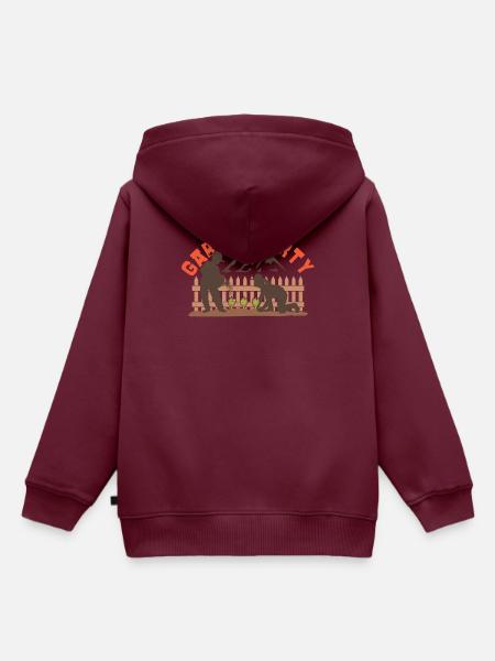 Gartenparty - Kinder Premium Organic Hoodie - Burgunderrot