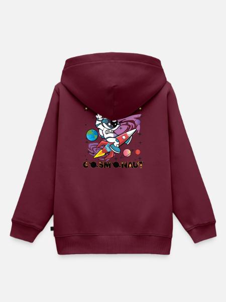 Junger Kosmonaut - Kinder Premium Organic Hoodie - Burgunderrot