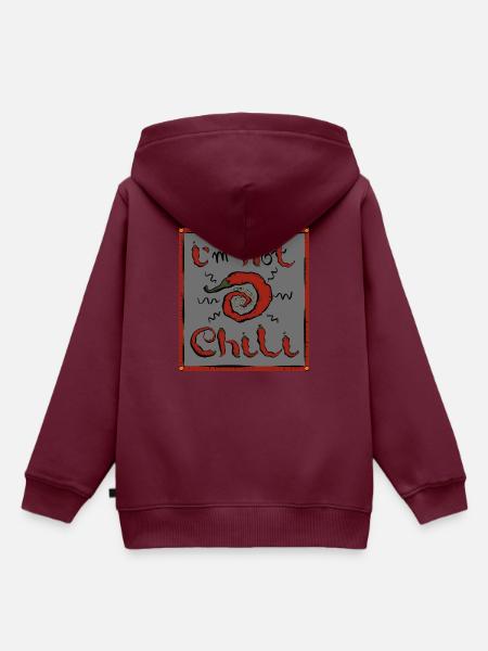 Chili - Kinder Premium Organic Hoodie - Burgunderrot