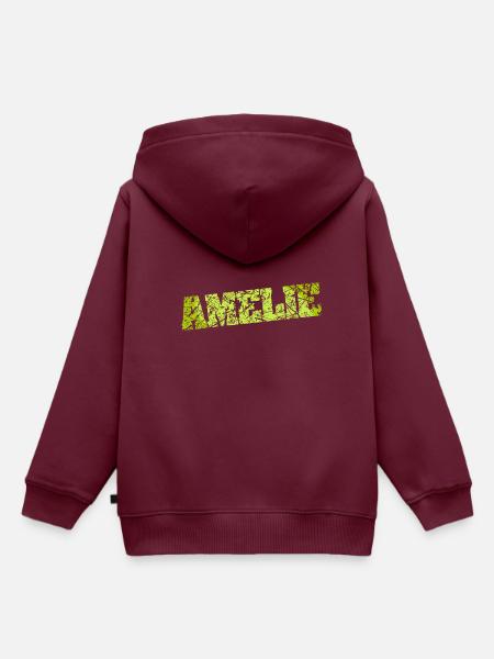 Amelie - Kinder Premium Organic Hoodie - Burgunderrot