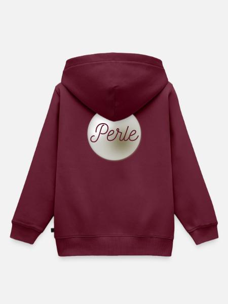 cooles Shirt Perle - Kinder Premium Organic Hoodie - Burgunderrot