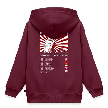 Fukushima , Anti,Atomkraft Nein Danke , Kernkraft - Kinder Premium Organic Hoodie - Burgunderrot - Hinten - AI Model Kid Female (0cm)