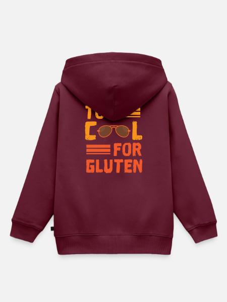 Zu cool für Gluten - Kinder Premium Organic Hoodie - Burgunderrot