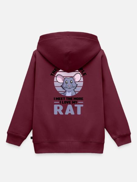 Ratte als Haustier - Kinder Premium Organic Hoodie - Burgunderrot