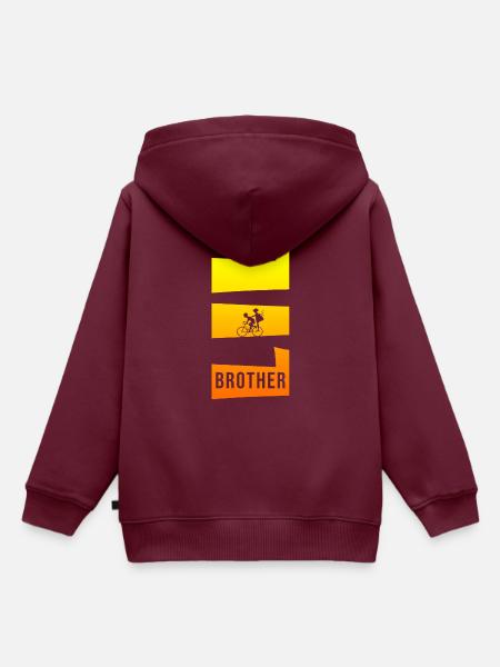 Lil Brother - Kinder Premium Organic Hoodie - Burgunderrot