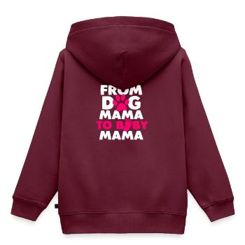 Schwanger Schwangerschaft Werdende Mutter Geschenk - Kinder Premium Organic Hoodie - Burgunderrot - Hinten - AI Model Kid Female (0cm)