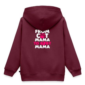 Schwanger Schwangerschaft Werdende Mutter Geschenk - Kinder Premium Organic Hoodie - Burgunderrot - Hinten - AI Model Kid Female (0cm)