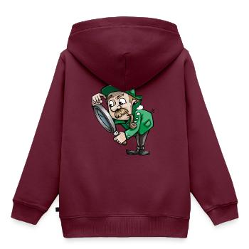 detective detektiv private eye investigator2 - Kinder Premium Organic Hoodie - Burgunderrot - Hinten - AI Model Kid Female (0cm)