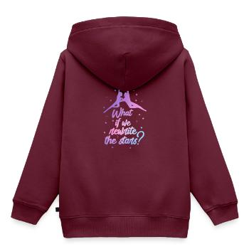 Zirkus - Kinder Premium Organic Hoodie - Burgunderrot - Hinten - AI Model Kid Female (0cm)