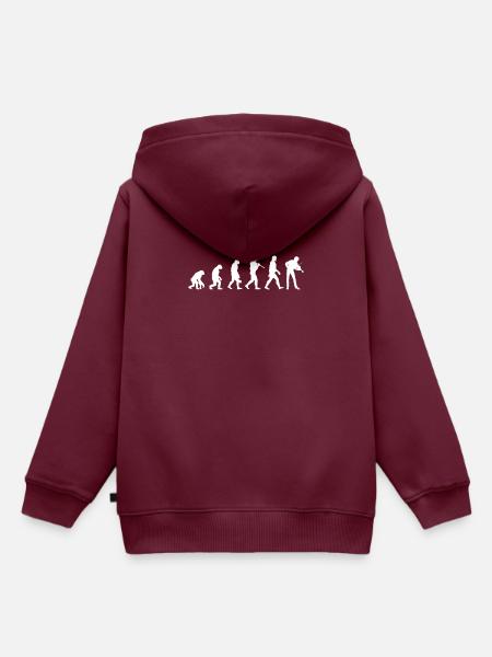 Geige Violine Evolution - Kinder Premium Organic Hoodie - Burgunderrot
