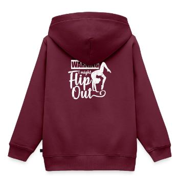 Gymnastik Turnen Turnerin Bodenturnen Geschenk - Kinder Premium Organic Hoodie - Burgunderrot - Hinten - AI Model Kid Female (0cm)