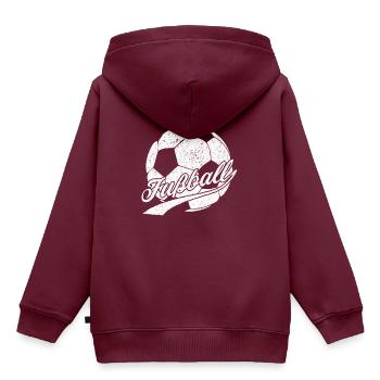Fußball Fußballer Fußballspieler - Kinder Premium Organic Hoodie - Burgunderrot - Hinten - AI Model Kid Female (0cm)