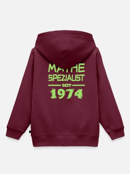 1974 - Kinder Premium Organic Hoodie - Burgunderrot