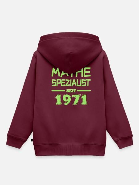 Witzig 1971 - Kinder Premium Organic Hoodie - Burgunderrot