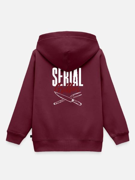 serial griller - Kinder Premium Organic Hoodie - Burgunderrot