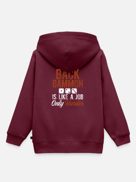 backgammon job - Kinder Premium Organic Hoodie - Burgunderrot