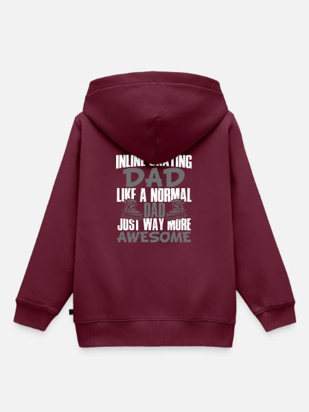 inline skate dad - Kinder Premium Organic Hoodie - Burgunderrot