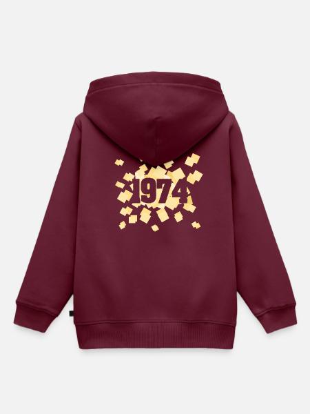1974 - Kinder Premium Organic Hoodie - Burgunderrot