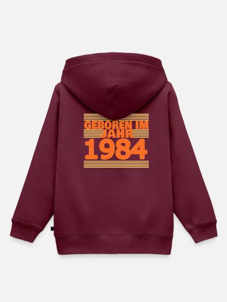 1984 - Kinder Premium Organic Hoodie - Burgunderrot