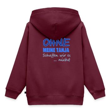 Heldin tanja - Kinder Premium Organic Hoodie - Burgunderrot - Hinten - AI Model Kid Female (0cm)