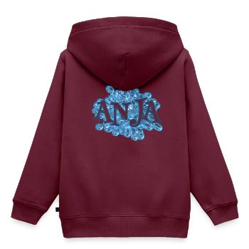 Wassertropfen Anja - Kinder Premium Organic Hoodie - Burgunderrot - Hinten - AI Model Kid Female (0cm)