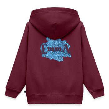 Wassertropfen Name Emma - Kinder Premium Organic Hoodie - Burgunderrot - Hinten - AI Model Kid Female (0cm)