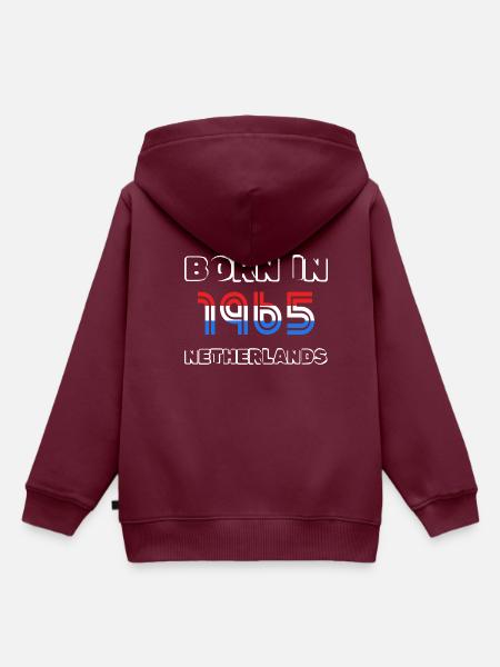 Netherlands 1965 - Kinder Premium Organic Hoodie - Burgunderrot