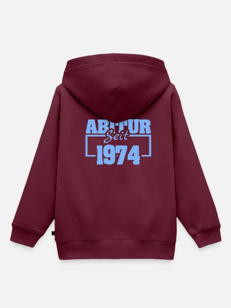 seit 1974 - Kinder Premium Organic Hoodie - Burgunderrot