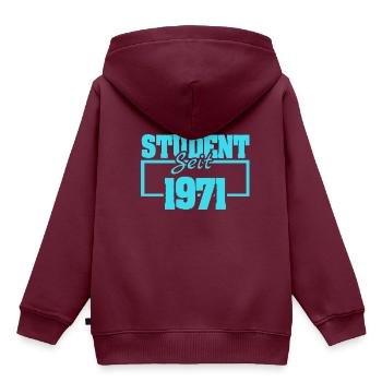 seit 1971 - Kinder Premium Organic Hoodie - Burgunderrot - Hinten - AI Model Kid Female (0cm)