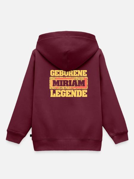 Geborene Legende als Miriam - Kinder Premium Organic Hoodie - Burgunderrot