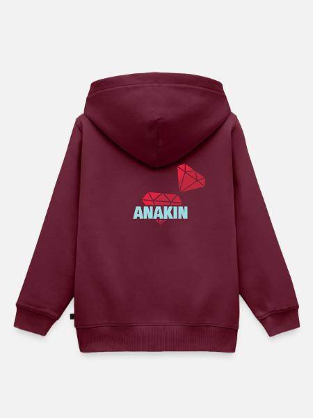 Edel Anakin - Kinder Premium Organic Hoodie - Burgunderrot