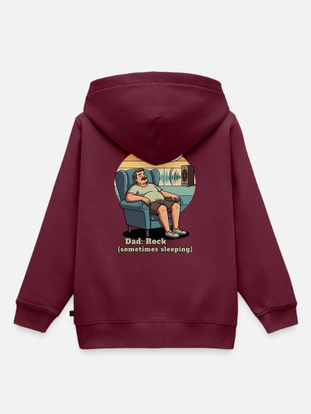 Papa: Fels - Kinder Premium Organic Hoodie - Burgunderrot