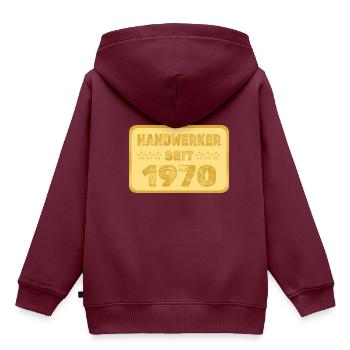 seit 1970 - Kinder Premium Organic Hoodie - Burgunderrot - Hinten - AI Model Kid Female (0cm)