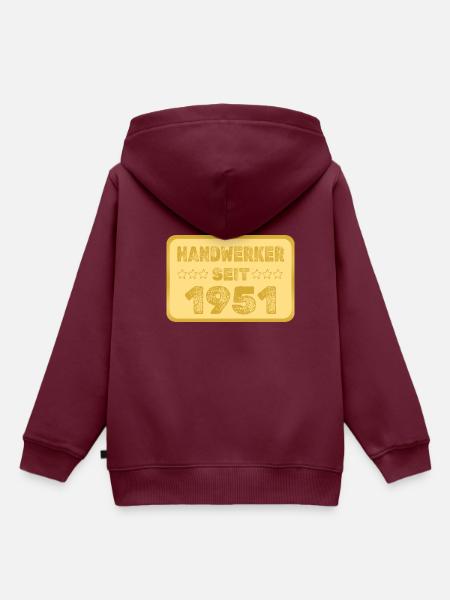 seit 1951 - Kinder Premium Organic Hoodie - Burgunderrot