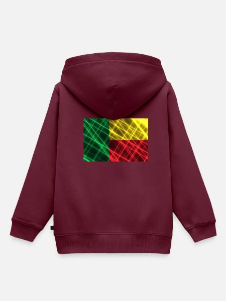 Benin - Kinder Premium Organic Hoodie - Burgunderrot