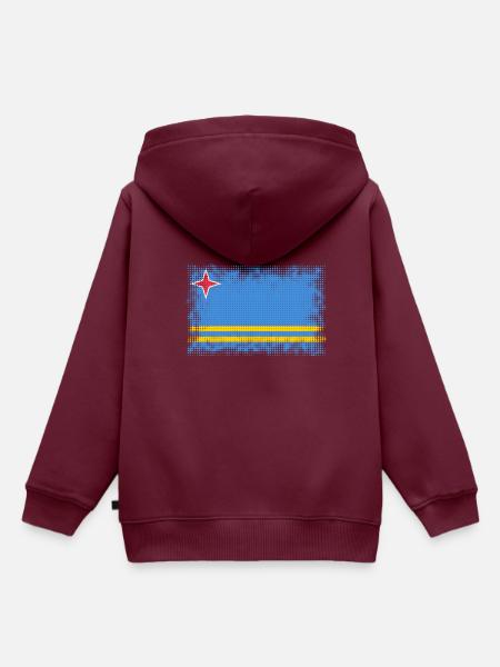 Aruba - Kinder Premium Organic Hoodie - Burgunderrot